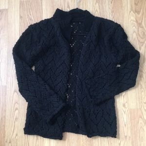 Handmade knit black sweater